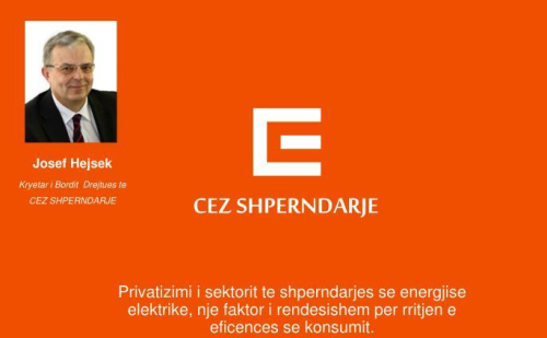 Drejtori i CEZ-Albania, çeku Hajsek nën akuzë për vjedhjen e 5 milionë $. A është ende Marrëveshja e Mirëkuptimit me CEZ më e mira?