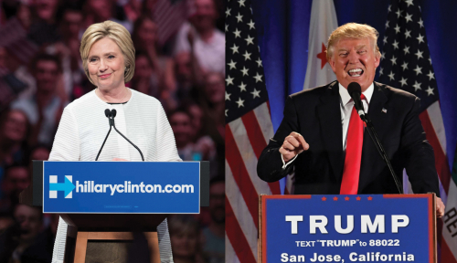Koeficientët e basteve: Clinton 1.5 dhe Trump 3