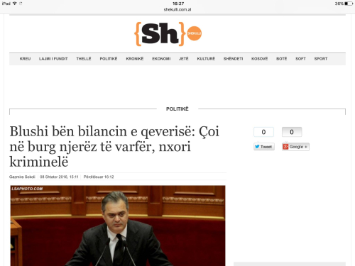 Vëzhgim: Edhe “Shekulli” publikon kritikat e Blushit