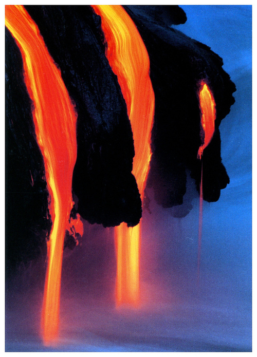 Delta e llavës në Kamokuna - vullkani Kilauea - Hawai