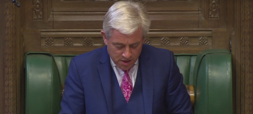 John Simon Bercow  rikonfirmohet në krye të Parlamentit britanik. Rasti i parë që nga Lufta
