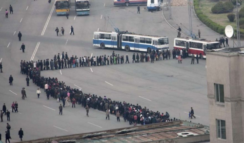 Koreano-veriorët janë të stërvitur për të qëndruar në rradhë (Foto)