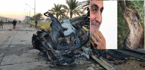 Video/Foto të supozuara nga vendi i vrasjes së gjeneralit iranian
