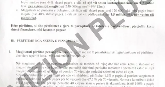 Surprizat e reformës në drejtësi/Magjistratët me pension më të lartë sesa rroga neto. 320 mln $ në vit defiçit si efekt i pensioneve VIP