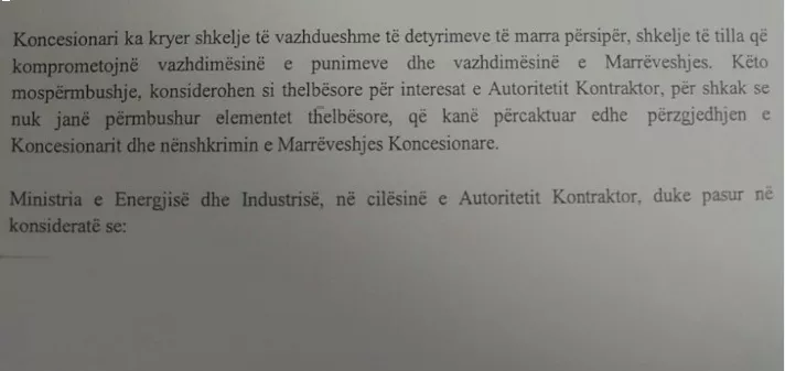 Gjiknuri i heq konçesionin e kromit "Kurumit" dhe ortakut "Sichuan" (dokumenti)