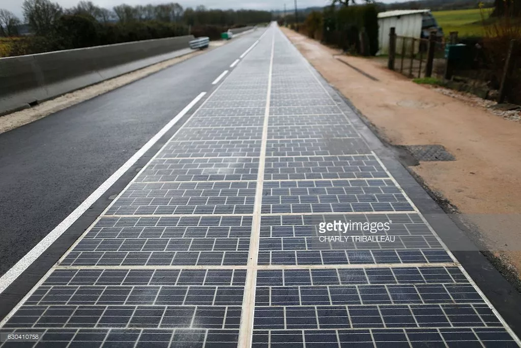 Tourouvre-au-Perche in Normandy, Francë - kilometri i parë i rrugës solare