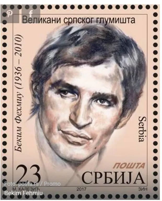 Bekim Fehmiu, imazh i një pulle postare në Serbi