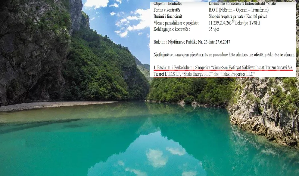 Hidrocentral me fuqi 83 mijë KV në lumin e Shalës