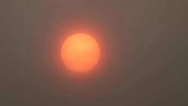 Dielli i kuq që la pas uragani Ofelia