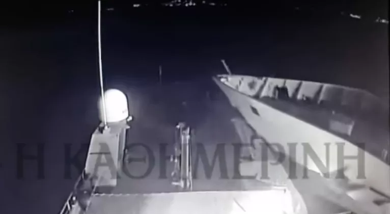 Video e incidentit në Egje mes anijeve greke e turke