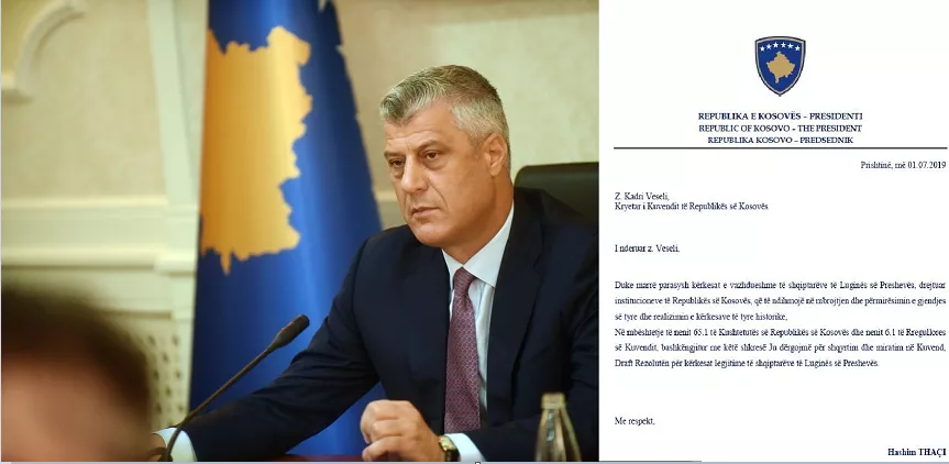 Draft rezoluta e Thaçit: Shqiptarët e Preshevës të jenë pjesë e delegacionit që negocion me Serbinë
