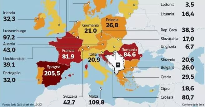 Një hartë politike për virusin
