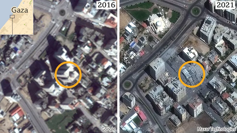 BBC ngre dyshime për imazhet e mjegullta të Gazës në Google Maps